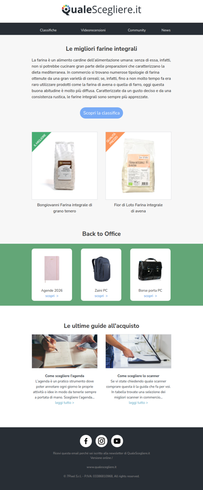 Le migliori farine integrali | Back to Office: agende, zaini e borse PC