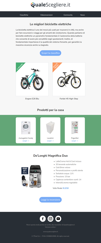 Le migliori biciclette elettriche | De’Longhi Magnifica Duo: la recensione