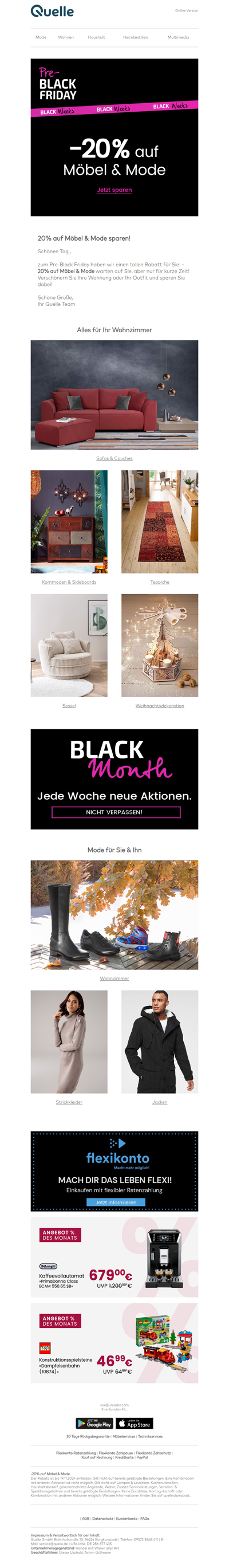 -20% auf Möbel & Mode