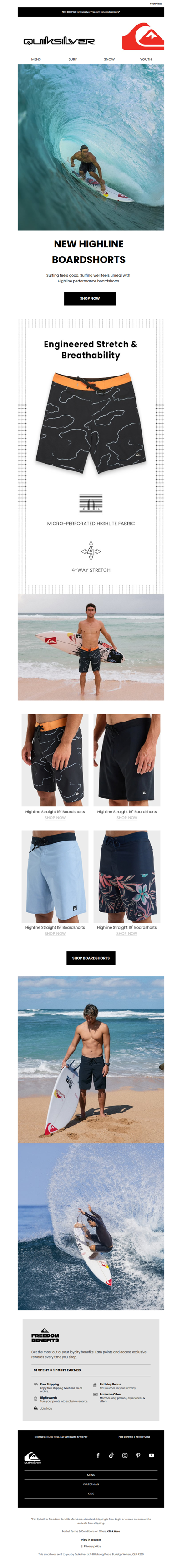 Boardshorts Dialled for the Lineup