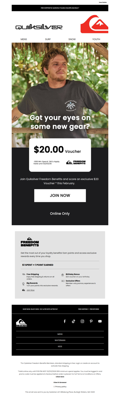 $20 Voucher for New Members