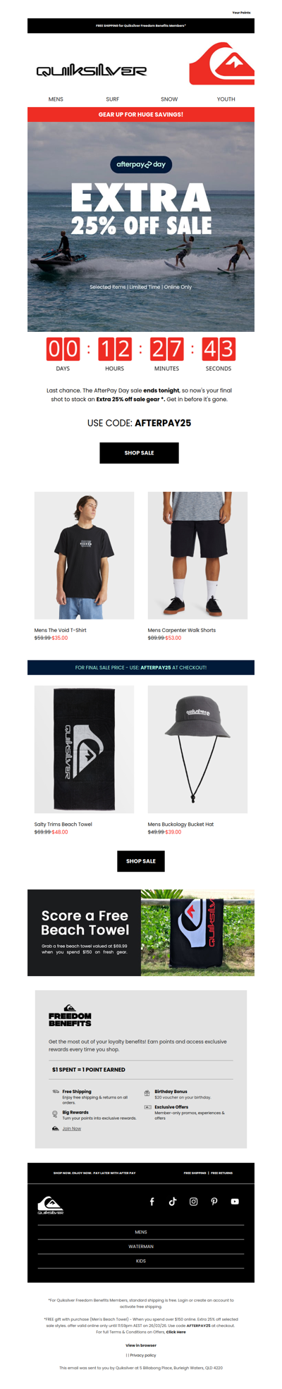 Afterpay Sale Ends Tonight! 💥