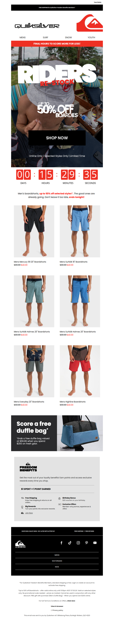 Fresh Boardies, Less Damage