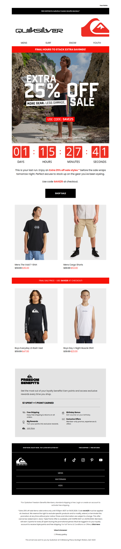 Last Run for Extra 25% Off 💥