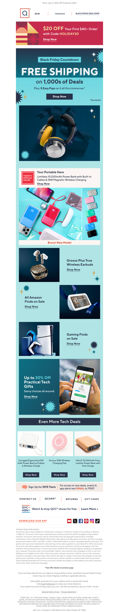 Free Shipping on Black Friday Tech