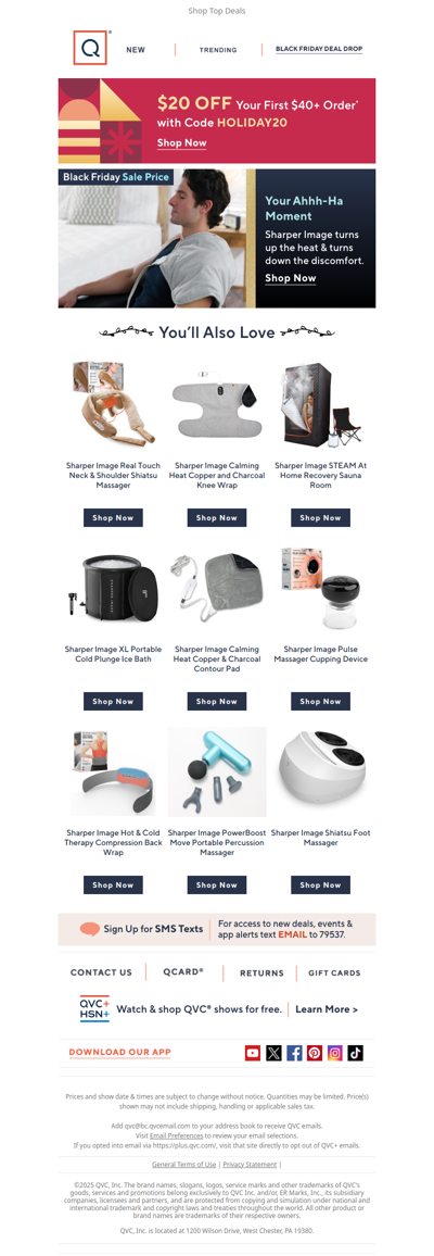 Soothe with Sharper Image Savings