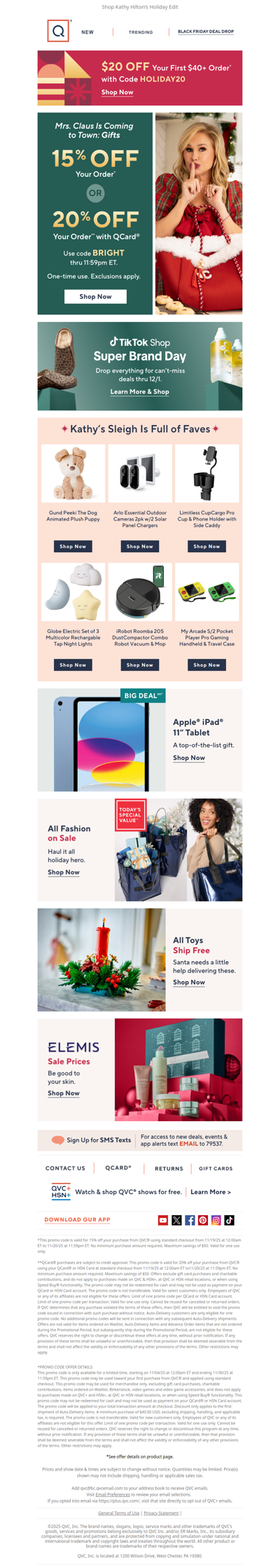 Final Hours! 15% Off or 20% Off with QCard®