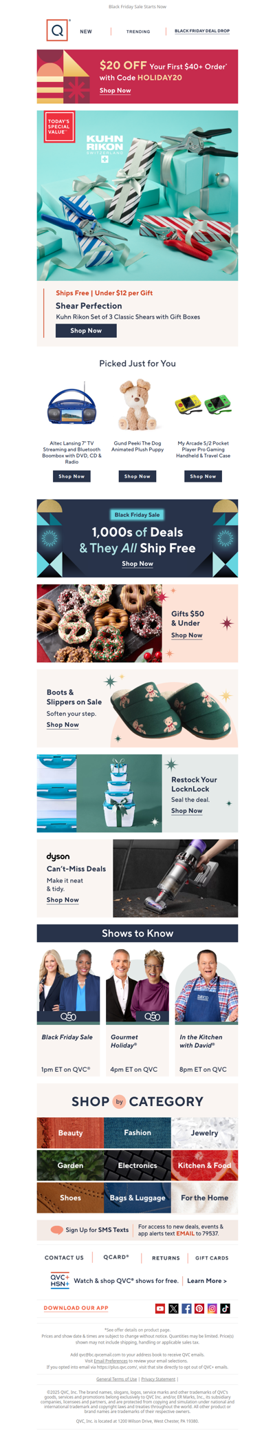 Price Cuts! Black Friday Sale & TSV® + Get $20 Off