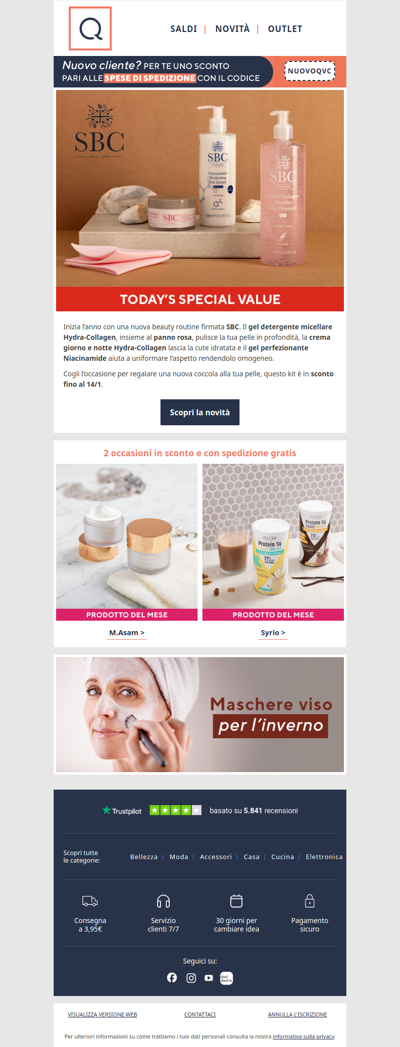 Beauty routine SBC in sconto