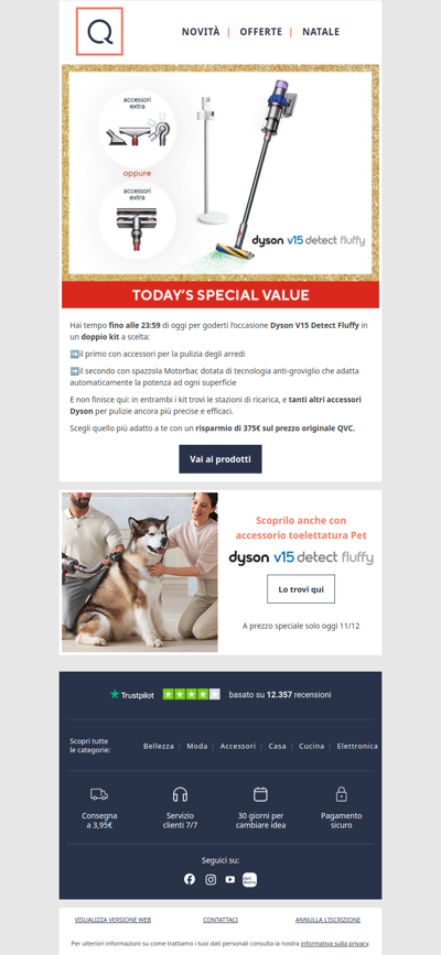 Risparmia 375€ su Dyson V15 Detect