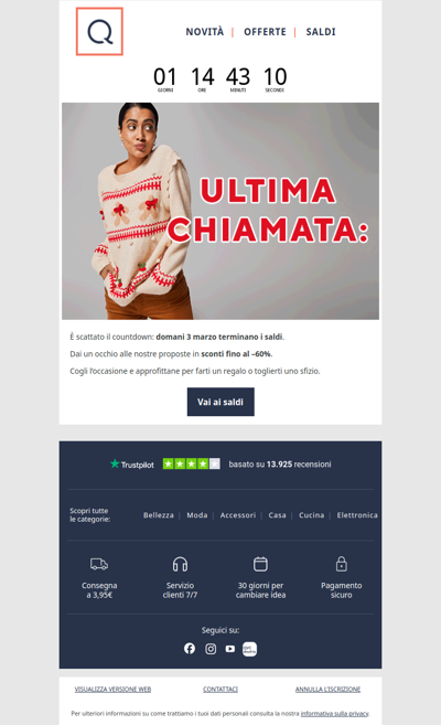 Ultimi saldi: terminano domani❗