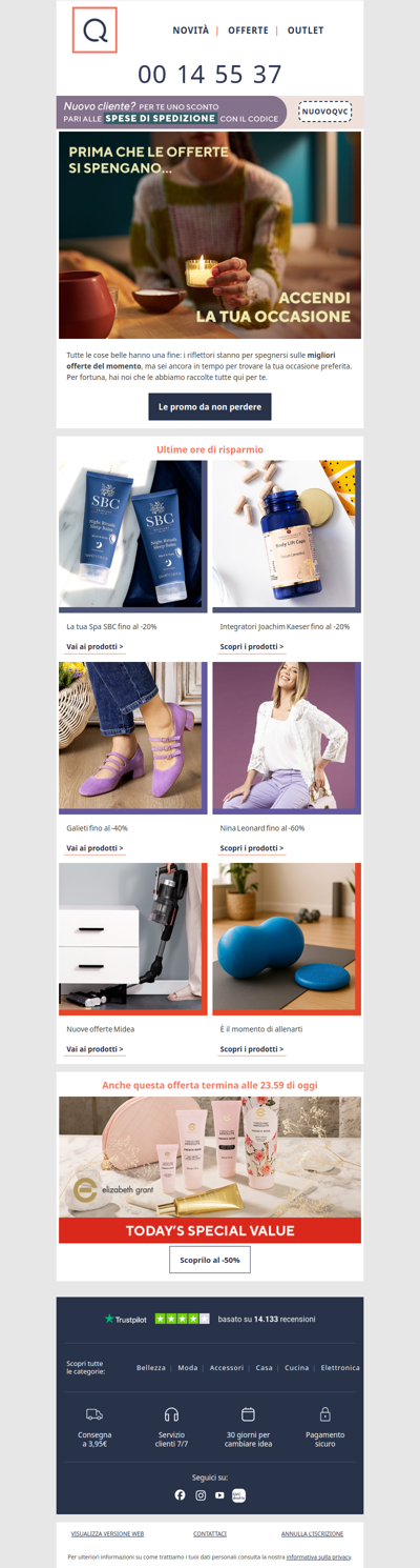 Offerte da cogliere entro mezzanotte