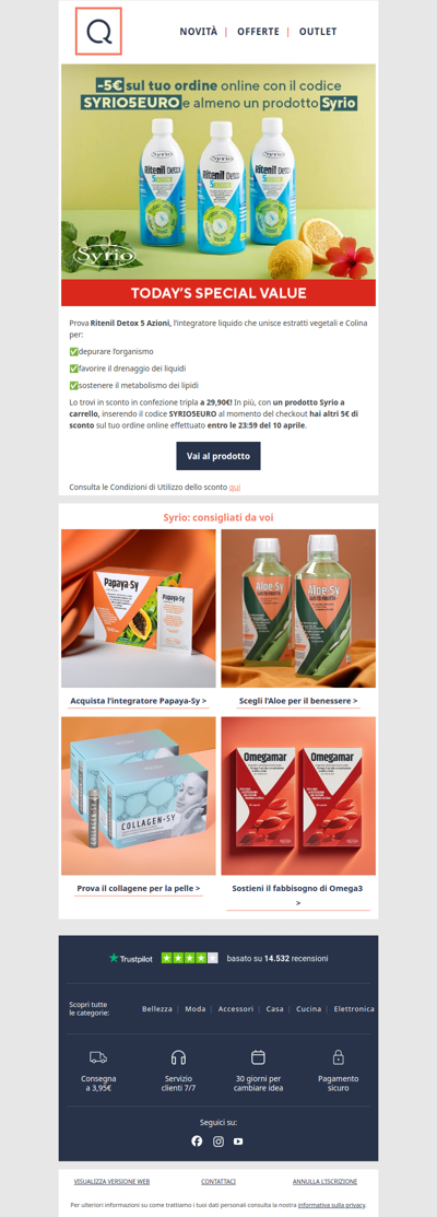 Syrio ti regala uno sconto