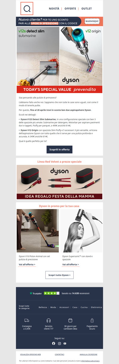 Doppia scelta Dyson in offerta