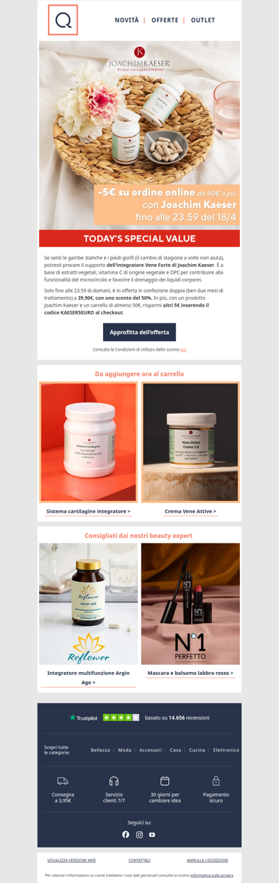 Sconto 5€ per chi ama Joachim Kaeser