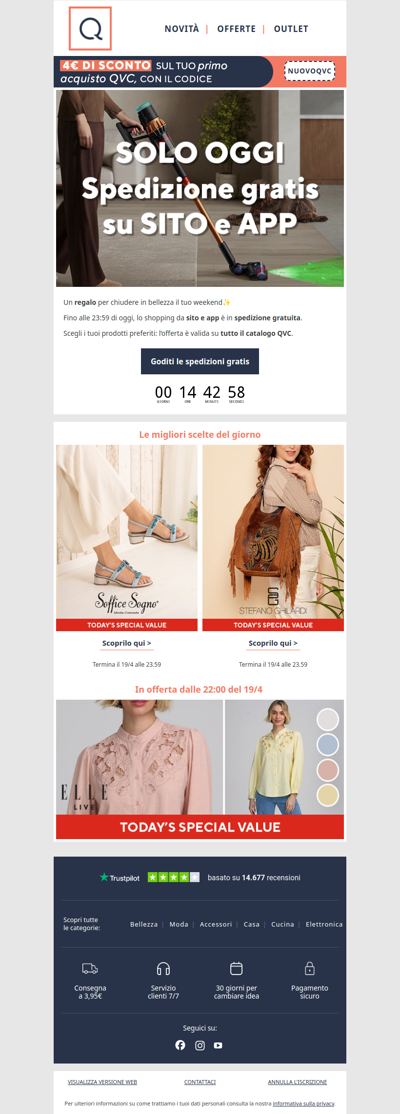 Spedizione gratis! Solo per oggi 🪂✨