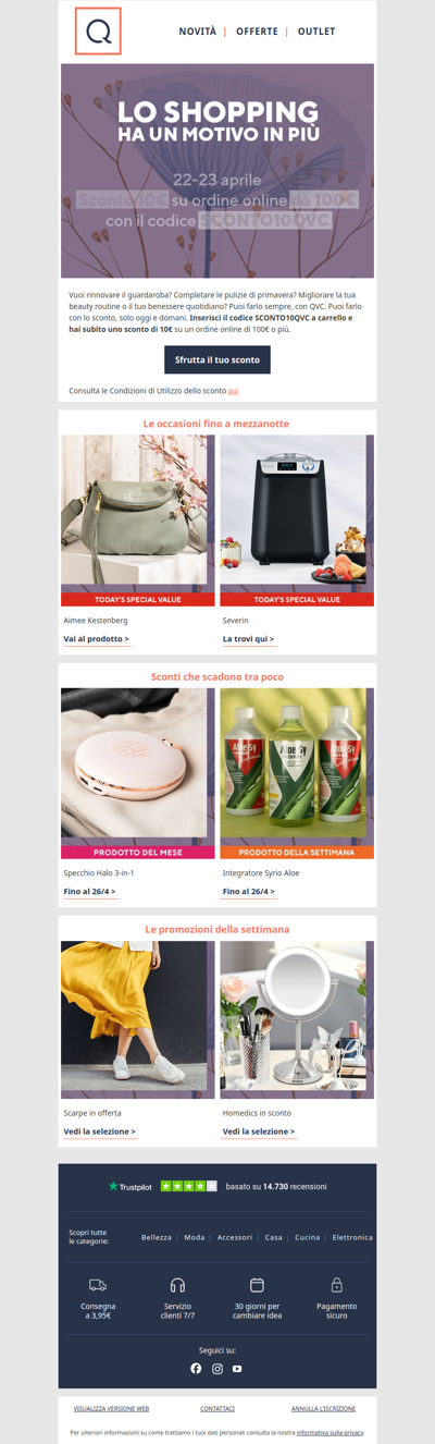 Sconto 10€? Afferralo oggi e domani