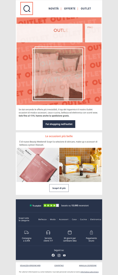 Outlet con spedizione gratuita