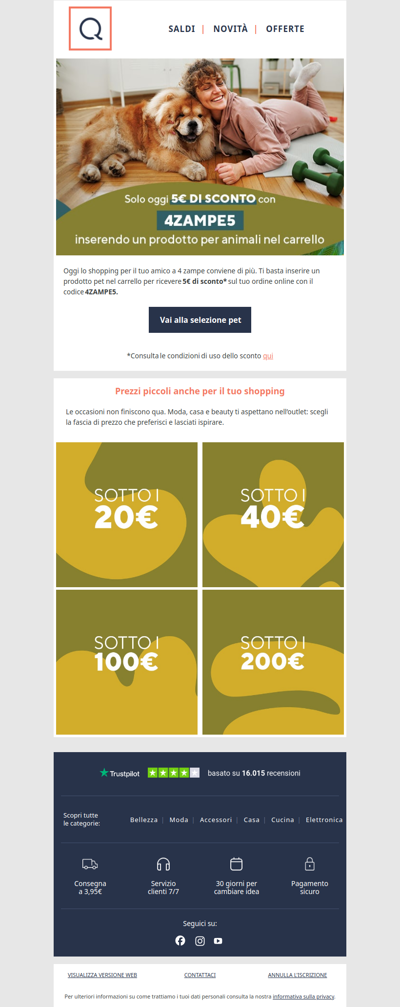 Outlet QVC: prezzi da non perdere