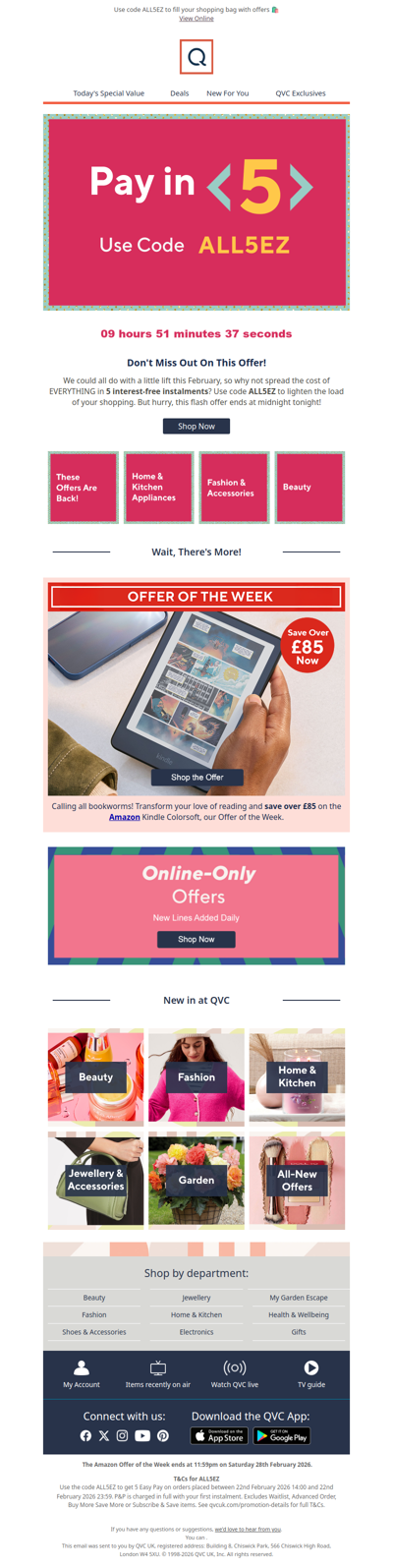 Wow! Everything's in 5 interest-free instalments!