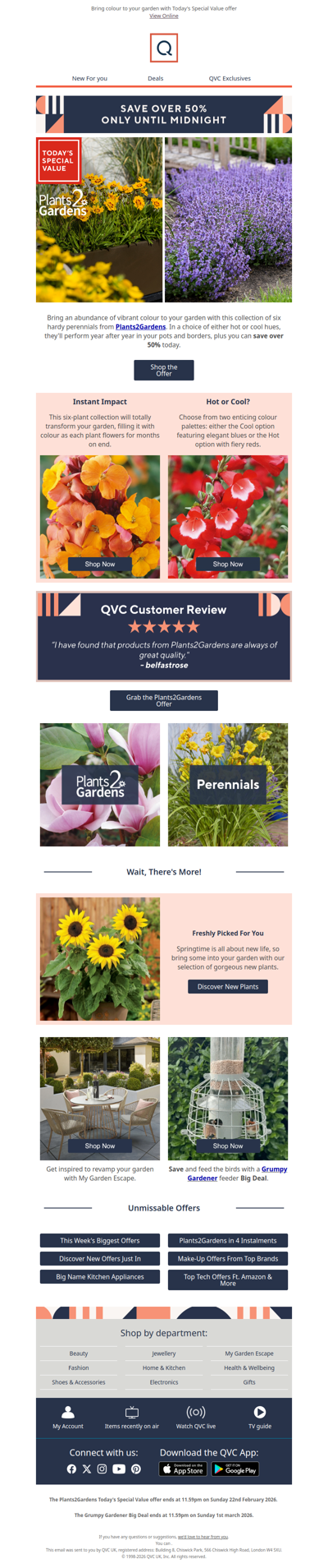 Be quick to save over 50% on Plants2Gardens!