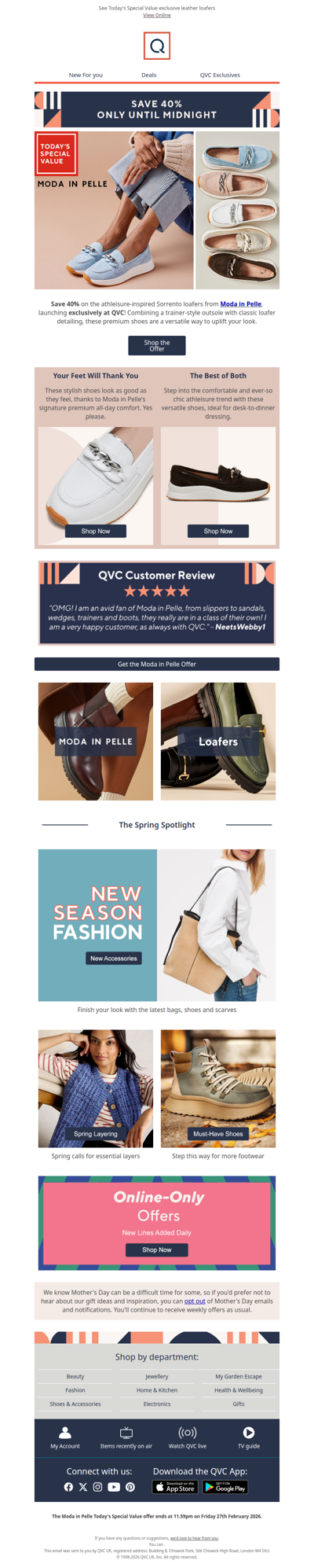 Hurry! Just 6 hours left to save 40% on Moda in Pelle