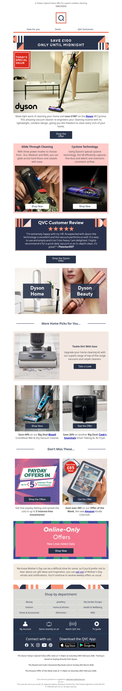 Just 6 hours left to save £100 on a Dyson vacuum