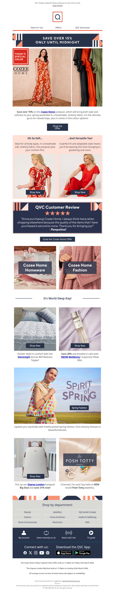 6 hours left to save over 15% on Cozee Home!