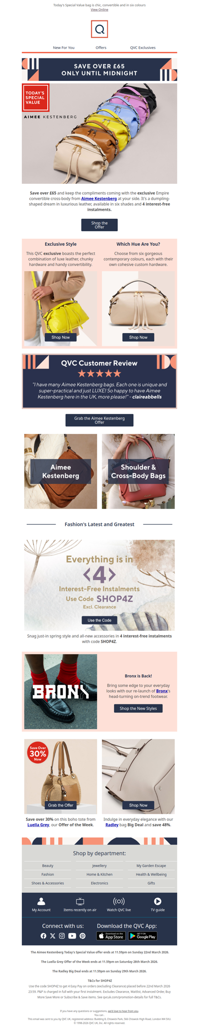 Not long left to save over £65 on Aimee Kestenberg