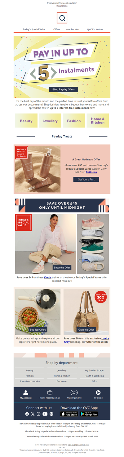 🥳Hooray, it's payday! Spread the cost in up to 5! 🥳