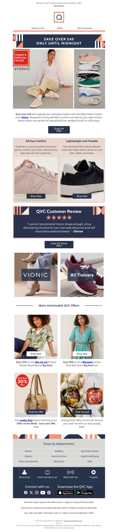 Only 6 hours left to save over £45 on Vionic trainers