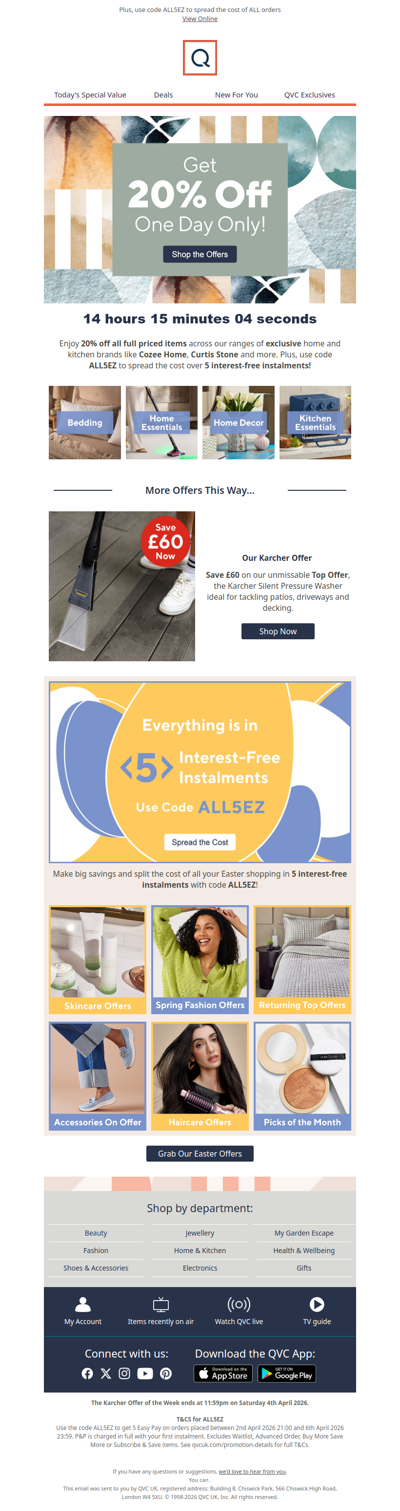 Discount alert - 20% off exclusive homeware brands! 📢