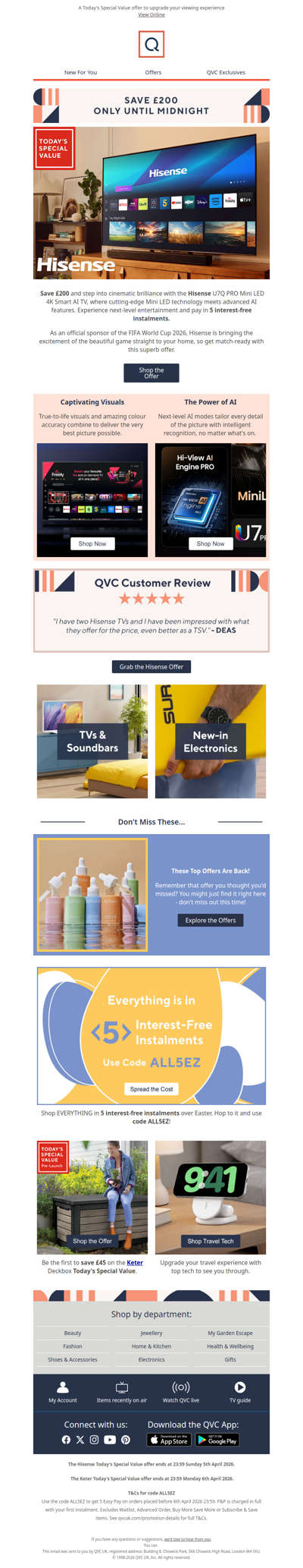 Don't miss out on saving £200 on this Hisense TV