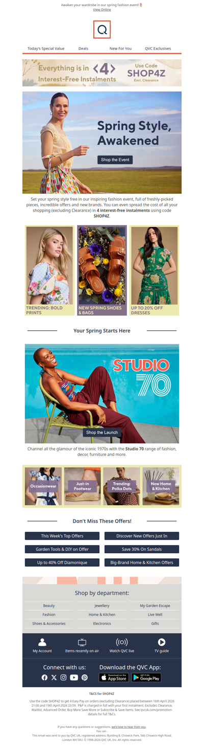 Use code SHOP4Z to spread the cost of style in 4