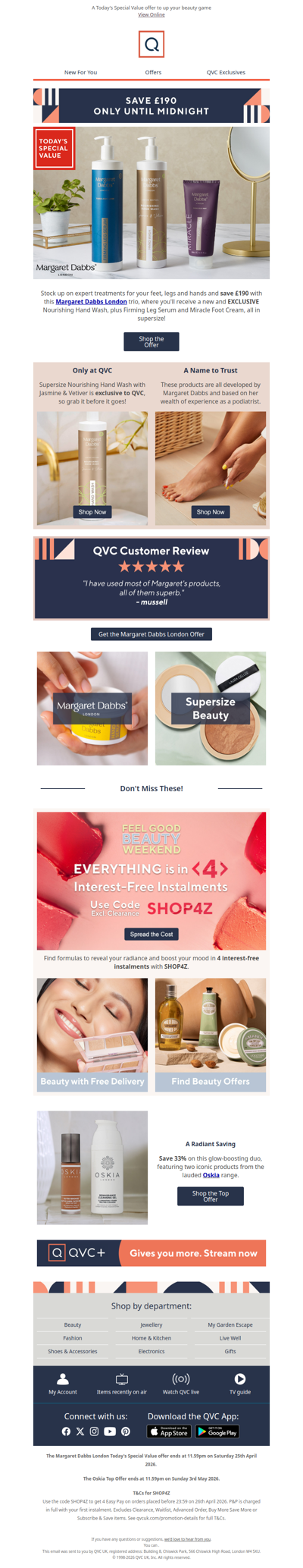 Just 6 hours left to save £190 on Margaret Dabbs!