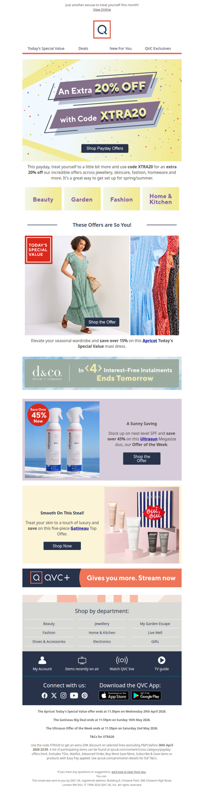 Celebrate payday with an EXTRA 20% off offers!🥳