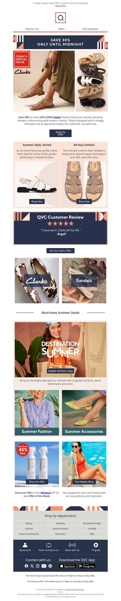 You've got 6 hours left to save 30% on Clarks sandals