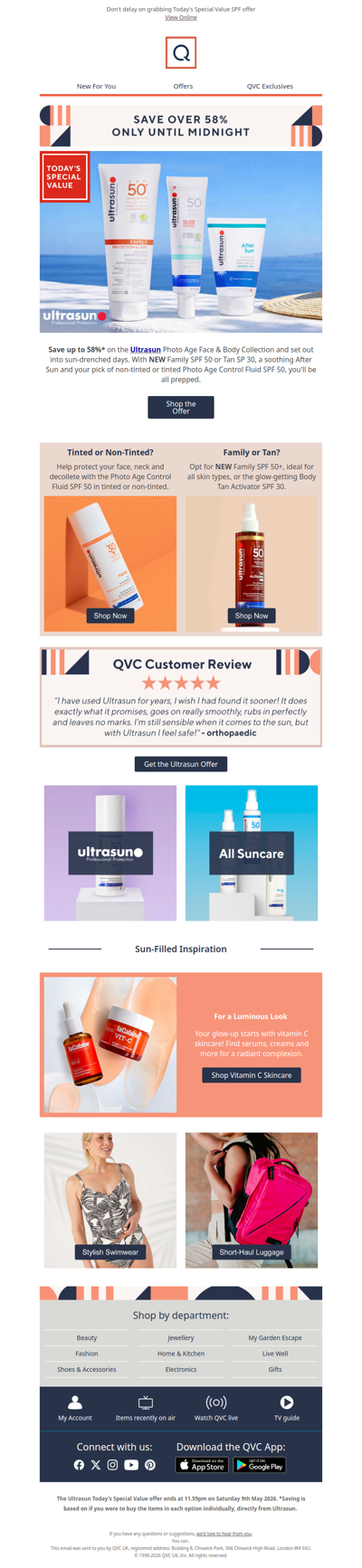 Time's running out to save up to 58% on Ultrasun