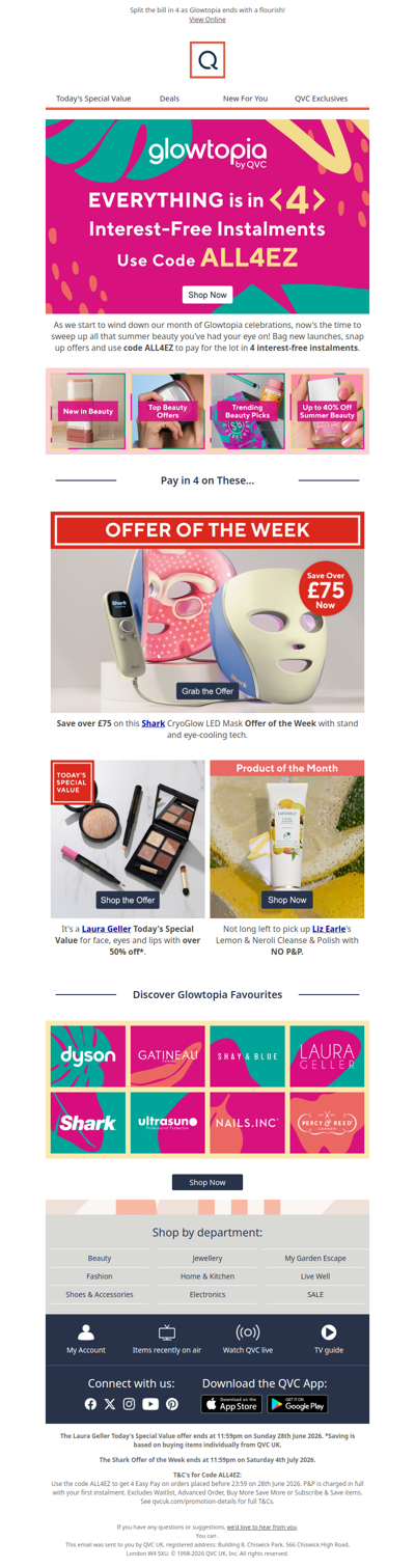Shop EVERYTHING in 4 instalments with code ALL4EZ✨