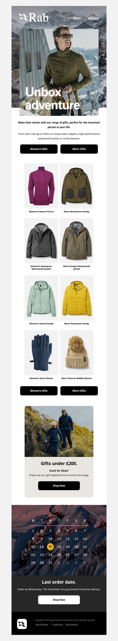 Adventure unwrapped.