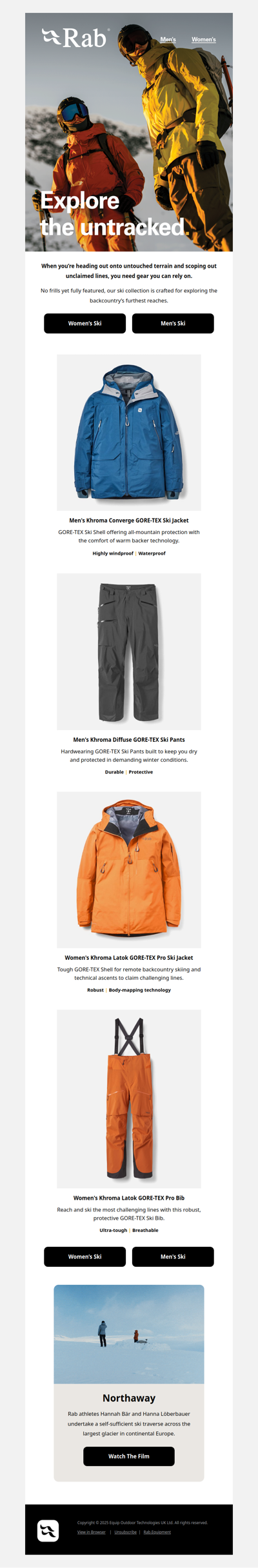 Take to the backcountry.