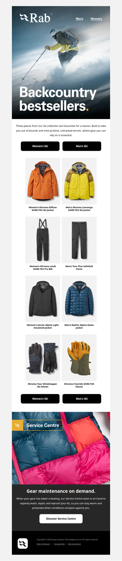 Our bestselling ski gear.