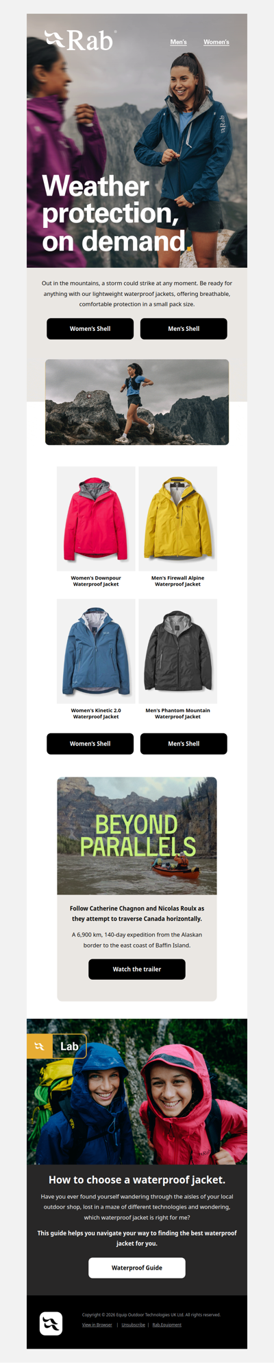 Weather protection, on demand.