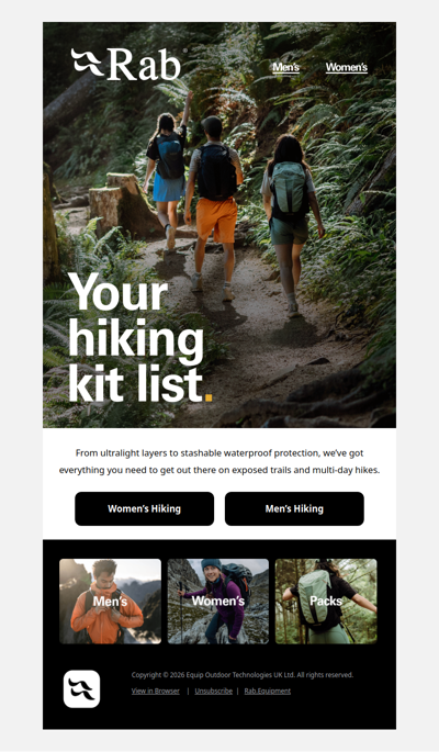 Gear up for the trail.