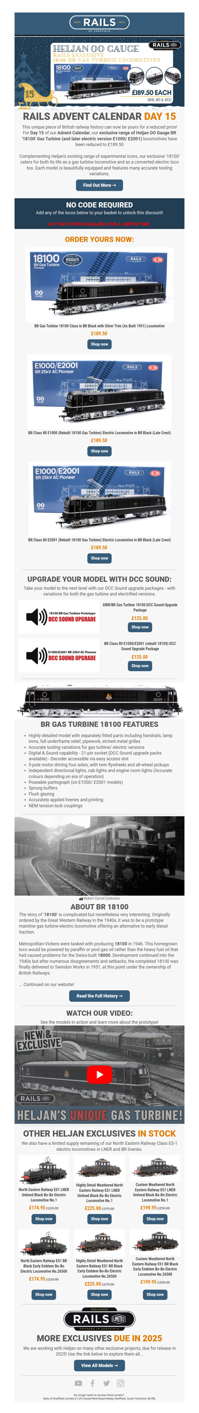 🚆 EXCLUSIVE Heljan Gas Turbines REDUCED - Advent Calendar Day 15 📆