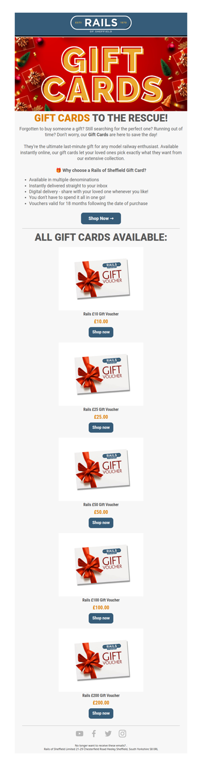 🎅🏻 Need a last-minute gift? Rails Gift Cards to the Rescue! 🤩