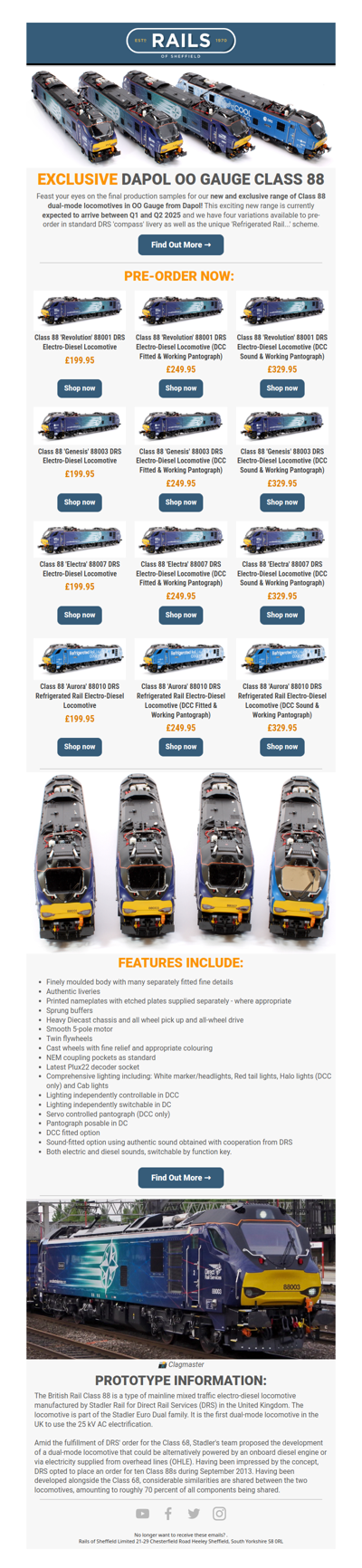 🤩 EXCLUSIVE Dapol OO Class 88 Production Samples Revealed! 🚆