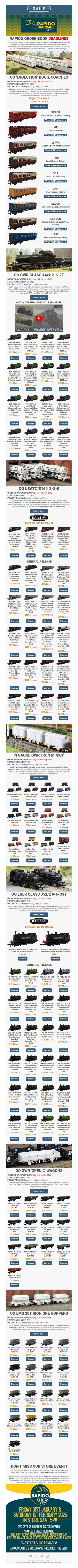 ⏱️ Don't miss these Rapido Trains UK Order Book DEADLINES 🚂