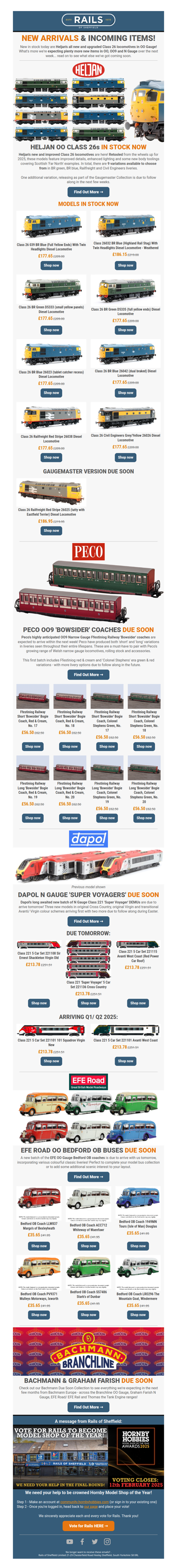 🚆 NEW Heljan OO Class 26s In Stock NOW! (+ MORE New OO, OO9 & N Due Soon) 👍