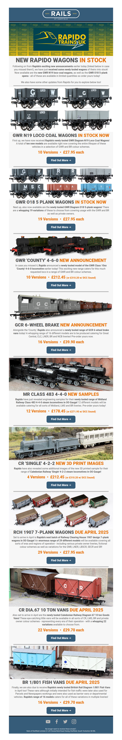 😍 Brand-New Rapido OO Gauge Wagons IN STOCK NOW! 🚂